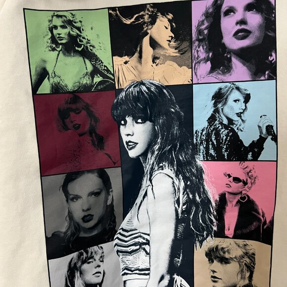 Taylor Swift The Eras Tour Official Merch Cream Hoodie L Cream size LARGE - Picture 5 of 7